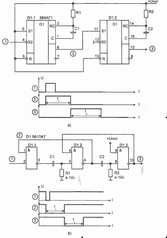 Одновибратор 555 схема